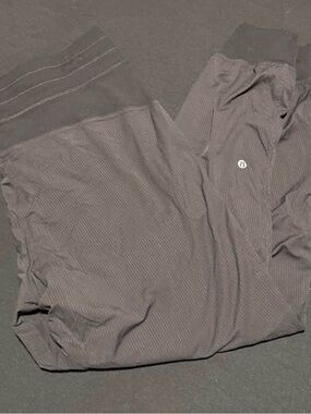 lululemon athletica Black Ribbed Track Pants